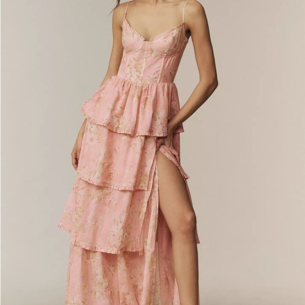 V. Chapman Caterina Corset Ruffle Dress